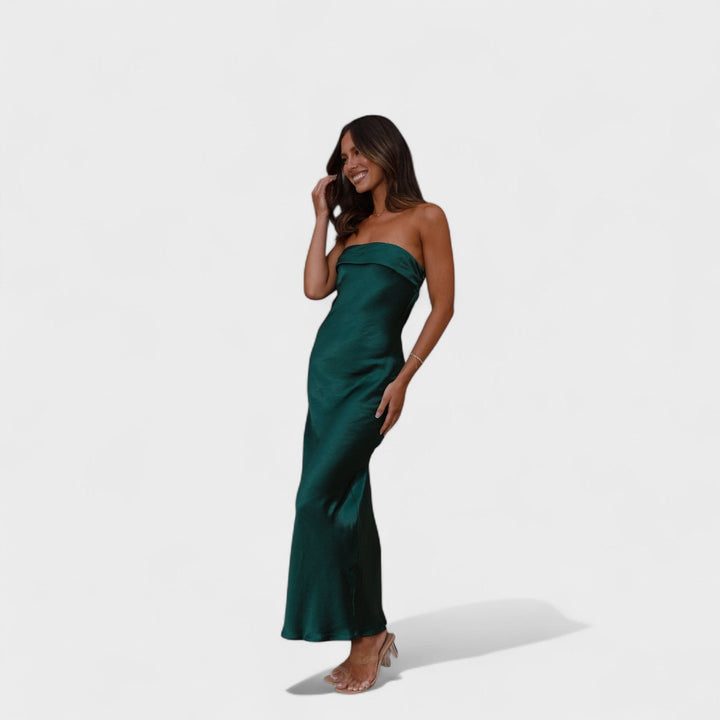 Avery - Sleeveless Satin Dress