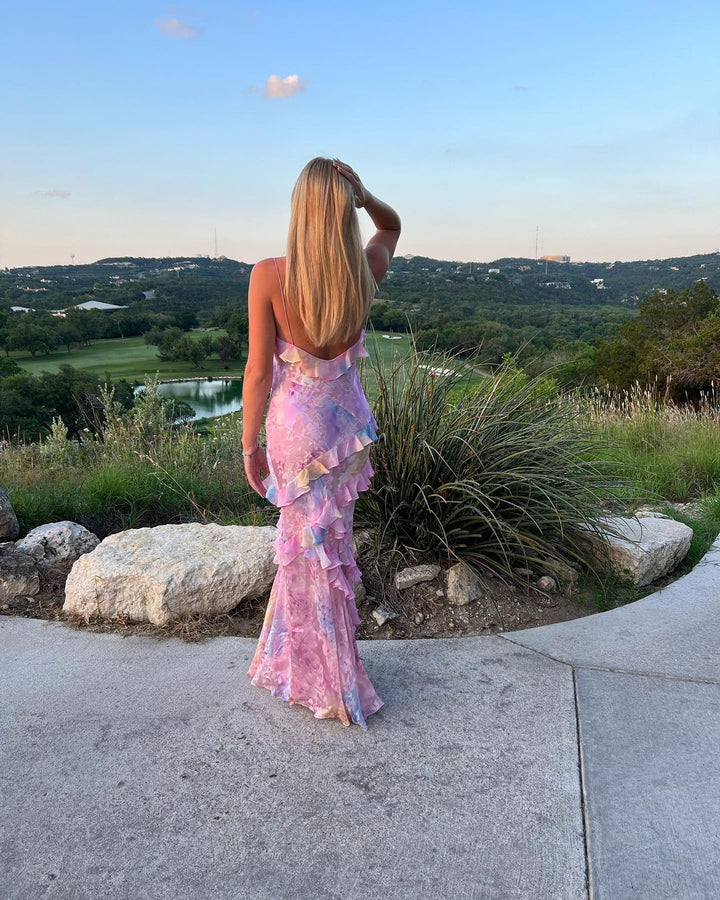 Julia - Long Dress with Ruffles