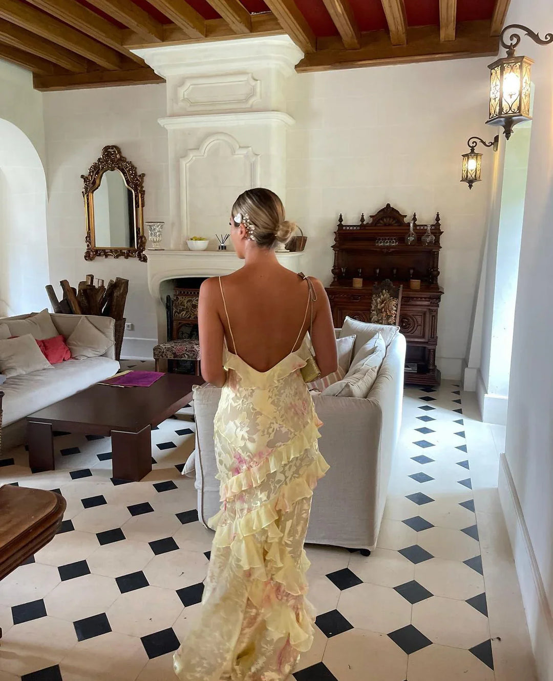 Julia - Long Dress with Ruffles