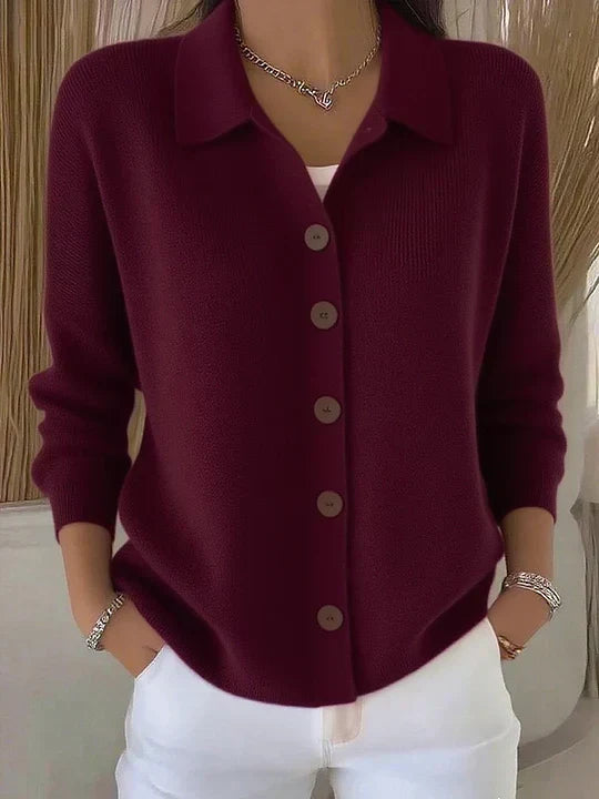 Gloria | Shawl Collar Button Cardigan