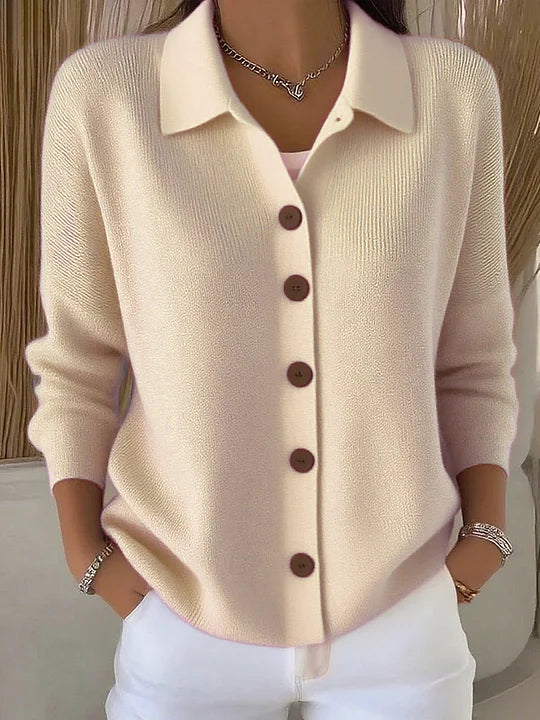 Gloria | Shawl Collar Button Cardigan