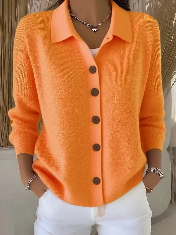 Gloria | Shawl Collar Button Cardigan