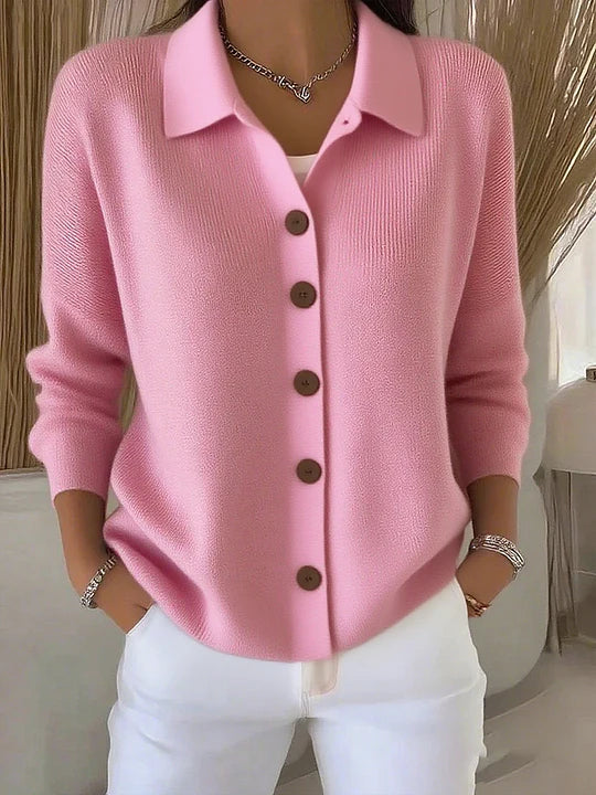 Gloria | Shawl Collar Button Cardigan