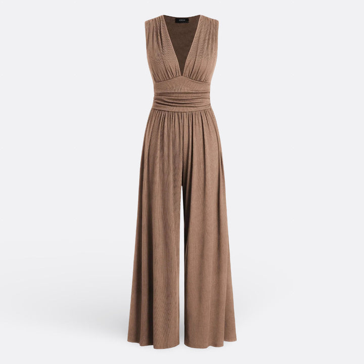 Brielle - Chic Sleeveless Jumpsuit with Wide Legs