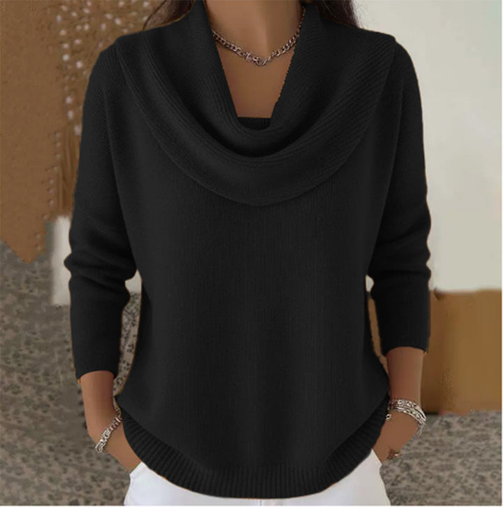 Vivian | Draped Cowl Neck Sweater