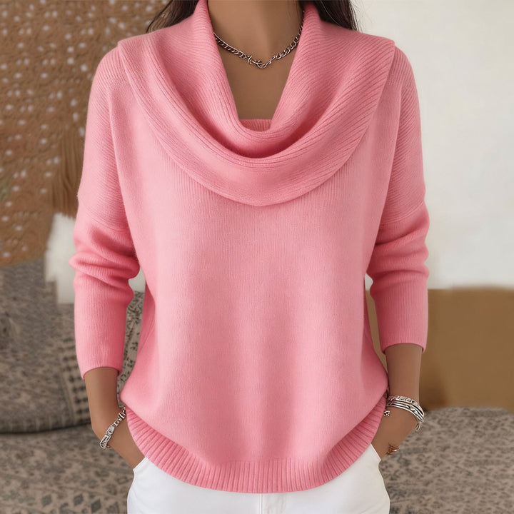 Vivian | Draped Cowl Neck Sweater