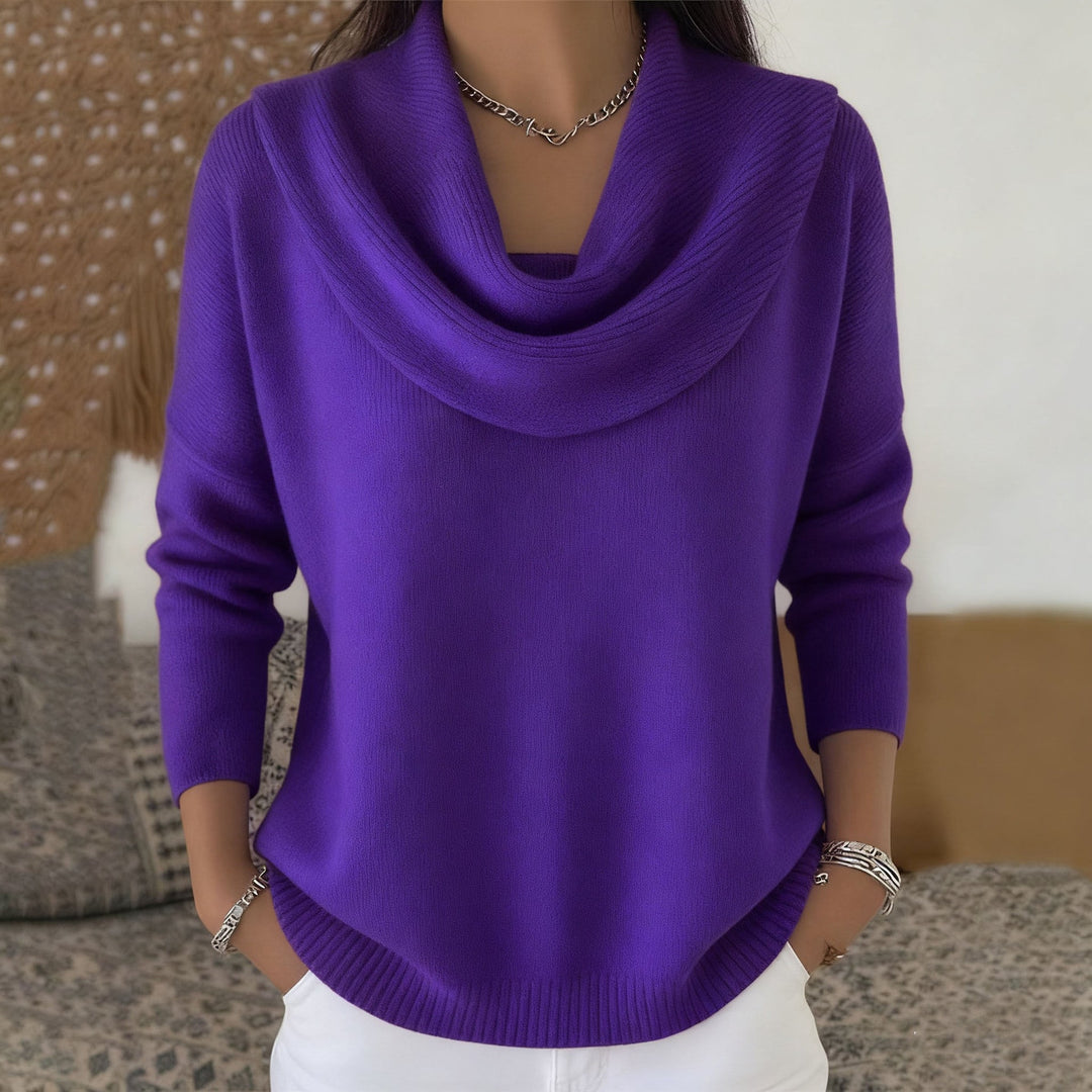 Vivian | Draped Cowl Neck Sweater