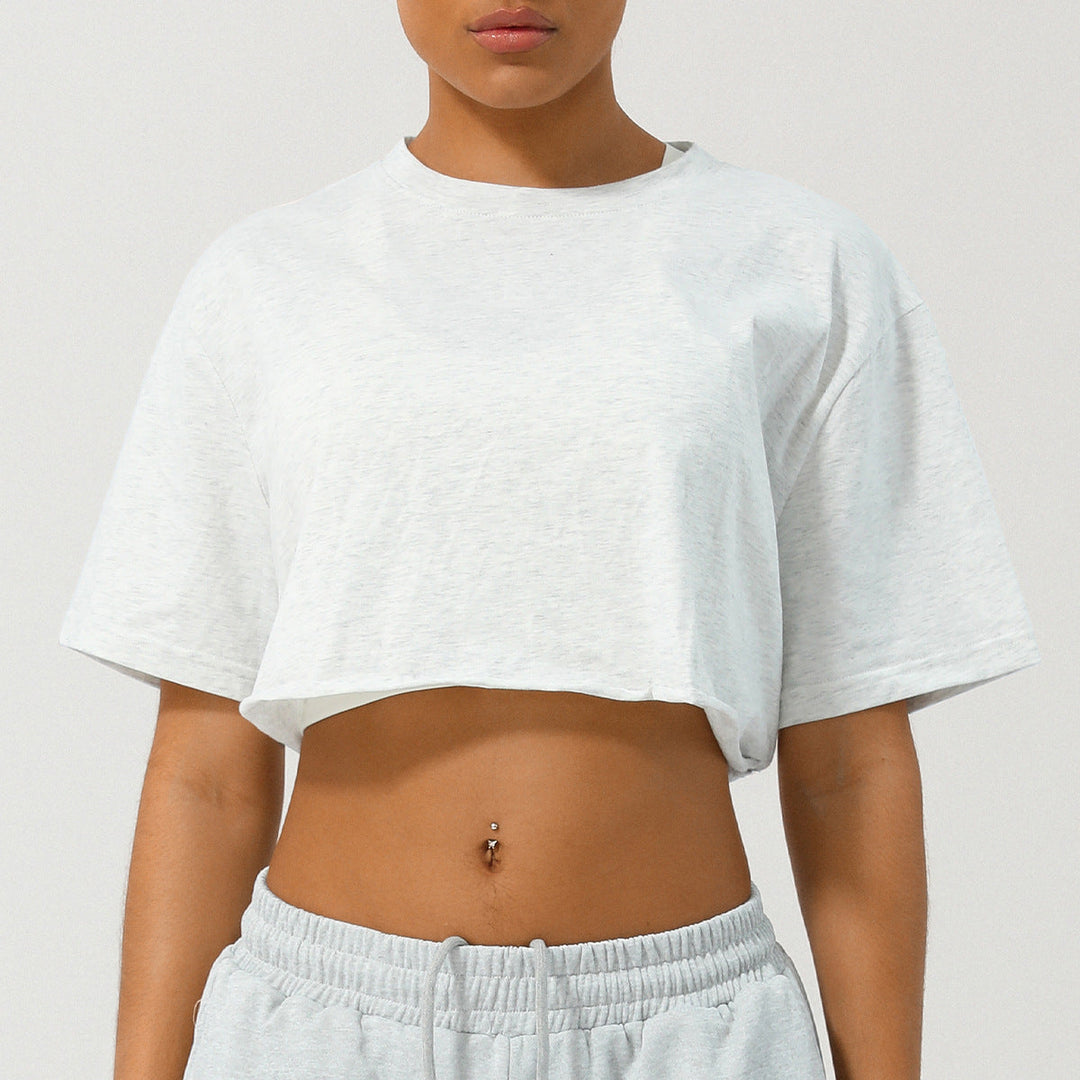 ALYSSA - Women Relaxed Fit Crop Tee