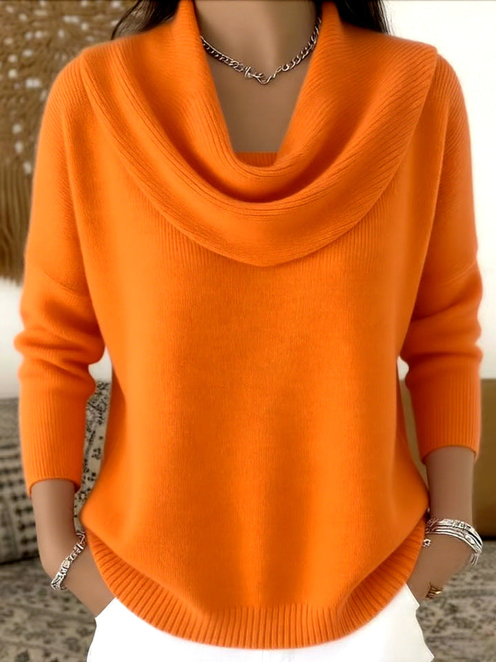 Vivian | Draped Cowl Neck Sweater