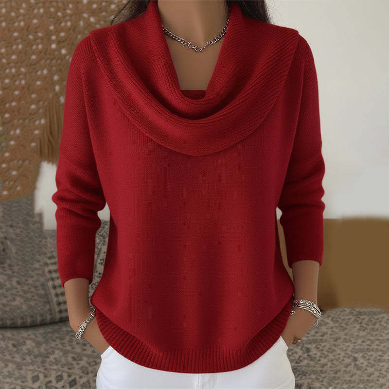 Vivian | Draped Cowl Neck Sweater