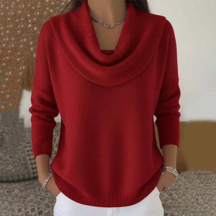 Vivian | Draped Cowl Neck Sweater