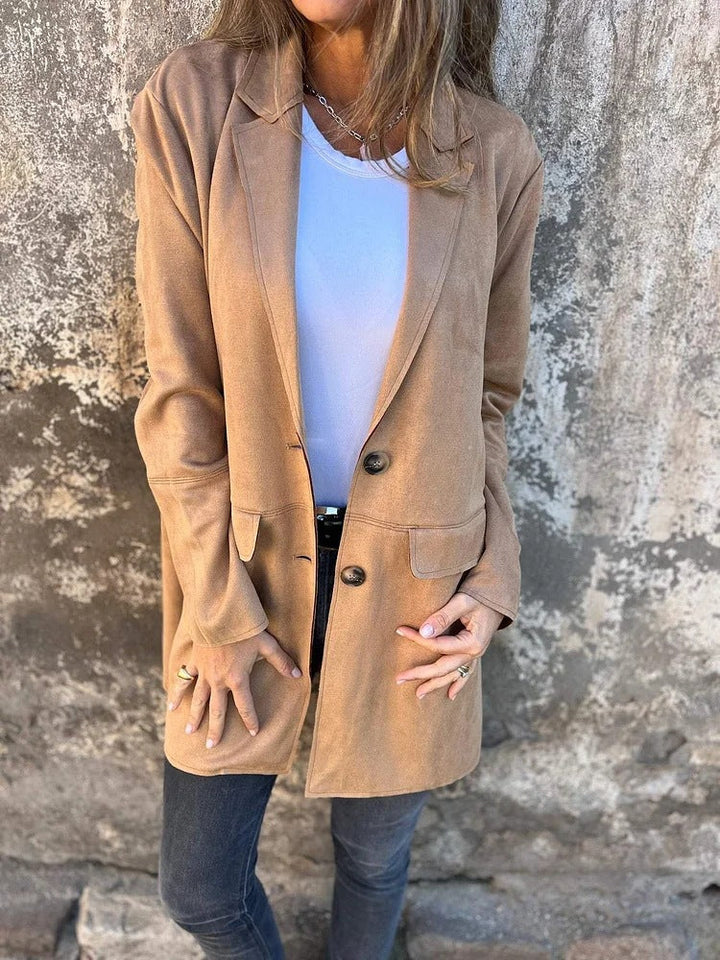 Marley - Long Suede-Look Coat