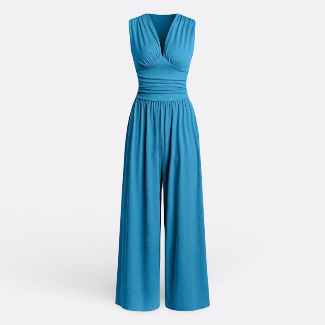 Brielle - Chic Sleeveless Jumpsuit with Wide Legs
