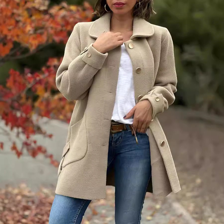 Andrea - Classic Button-Down Oversized Coat