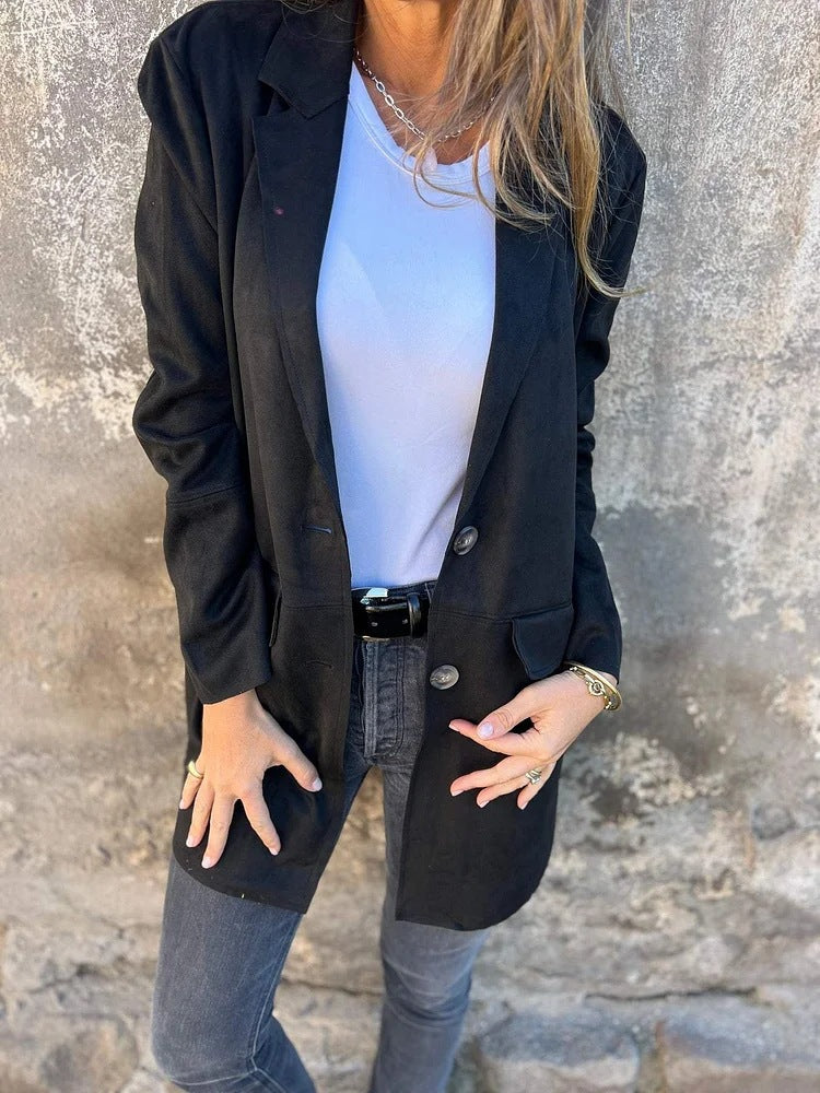 Marley - Long Suede-Look Coat