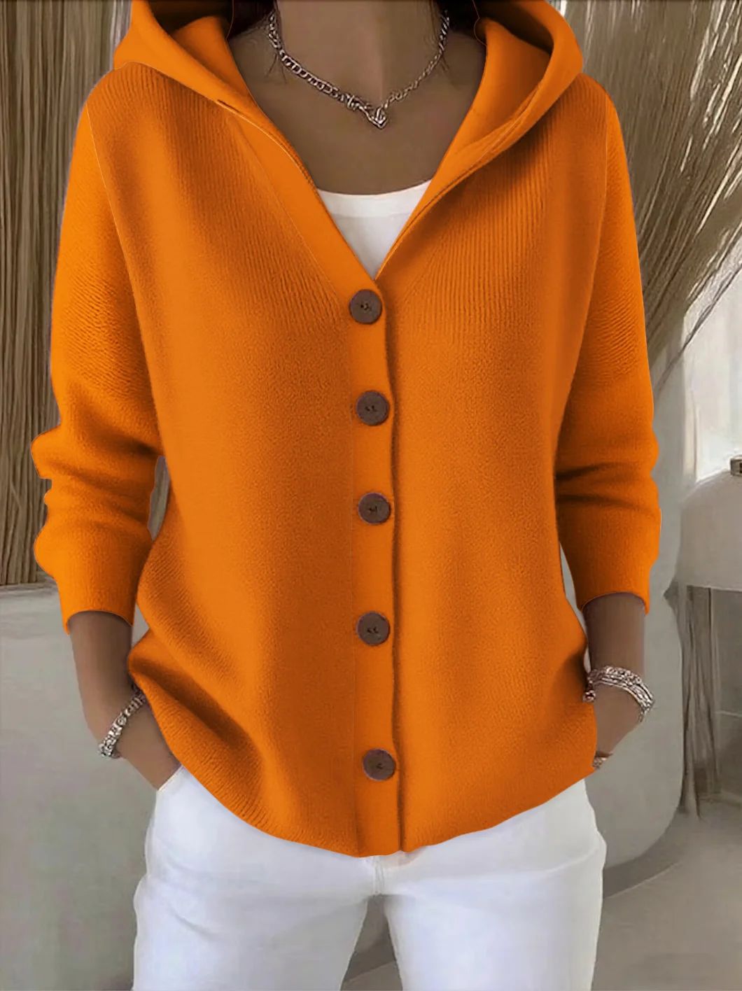 Doris | Hooded Knit Cardigan