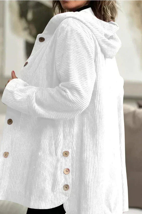 Abigail - Corduroy Hooded Cardigan