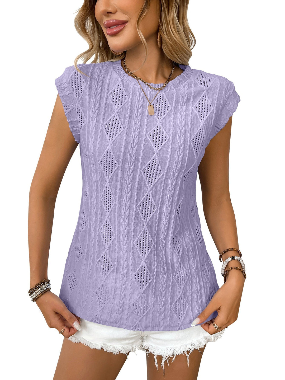 JENNIFER - Women Lightweight Knit Chic Tee