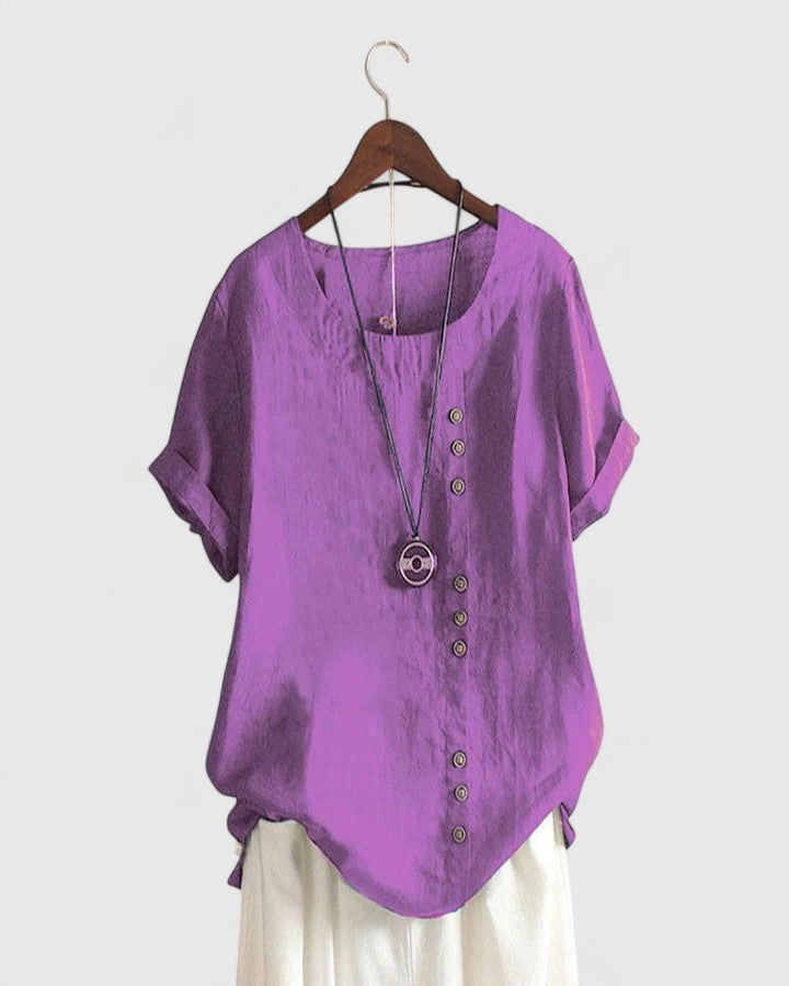 Brooke - Comfortable Short Sleeve Blouse