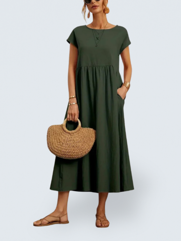 Hazel - Midi Dress with Pockets