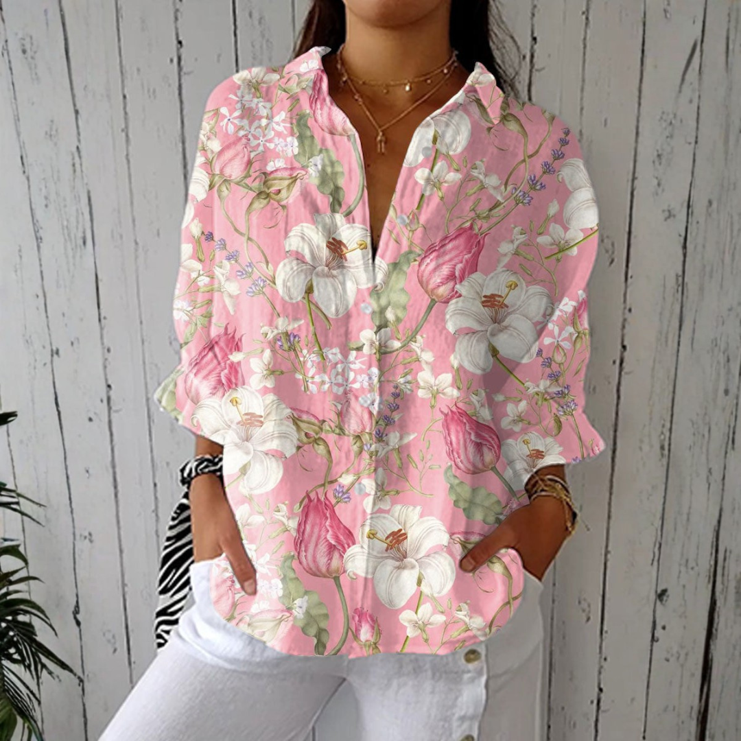 Lillian - Elegant Floral Shirt
