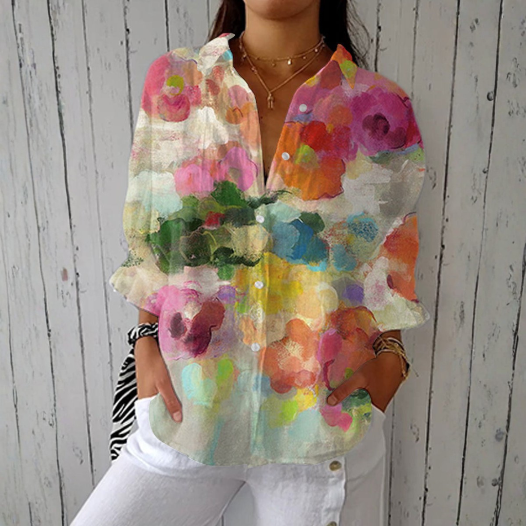 Genesis - Elegant Floral Watercolour Shirt
