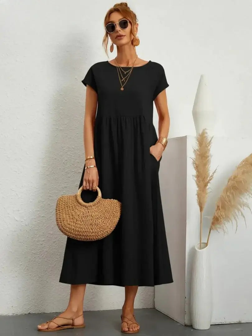 Hazel - Midi Dress with Pockets