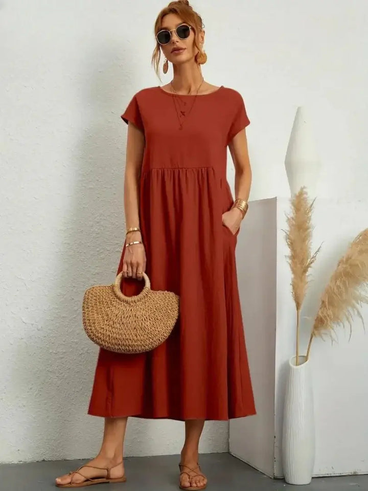 Hazel - Midi Dress with Pockets
