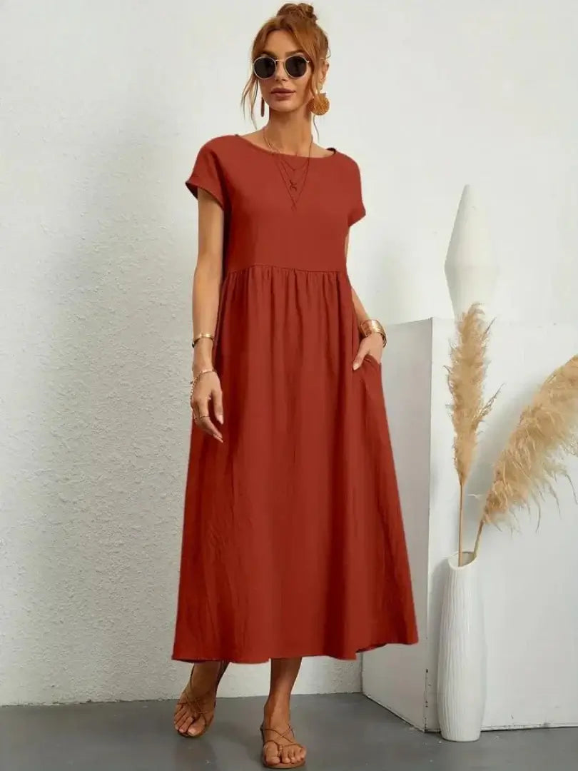 Hazel - Midi Dress with Pockets