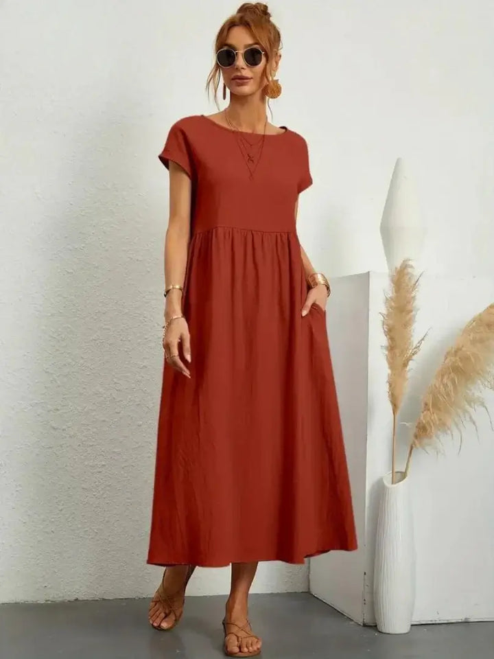 Hazel - Midi Dress with Pockets