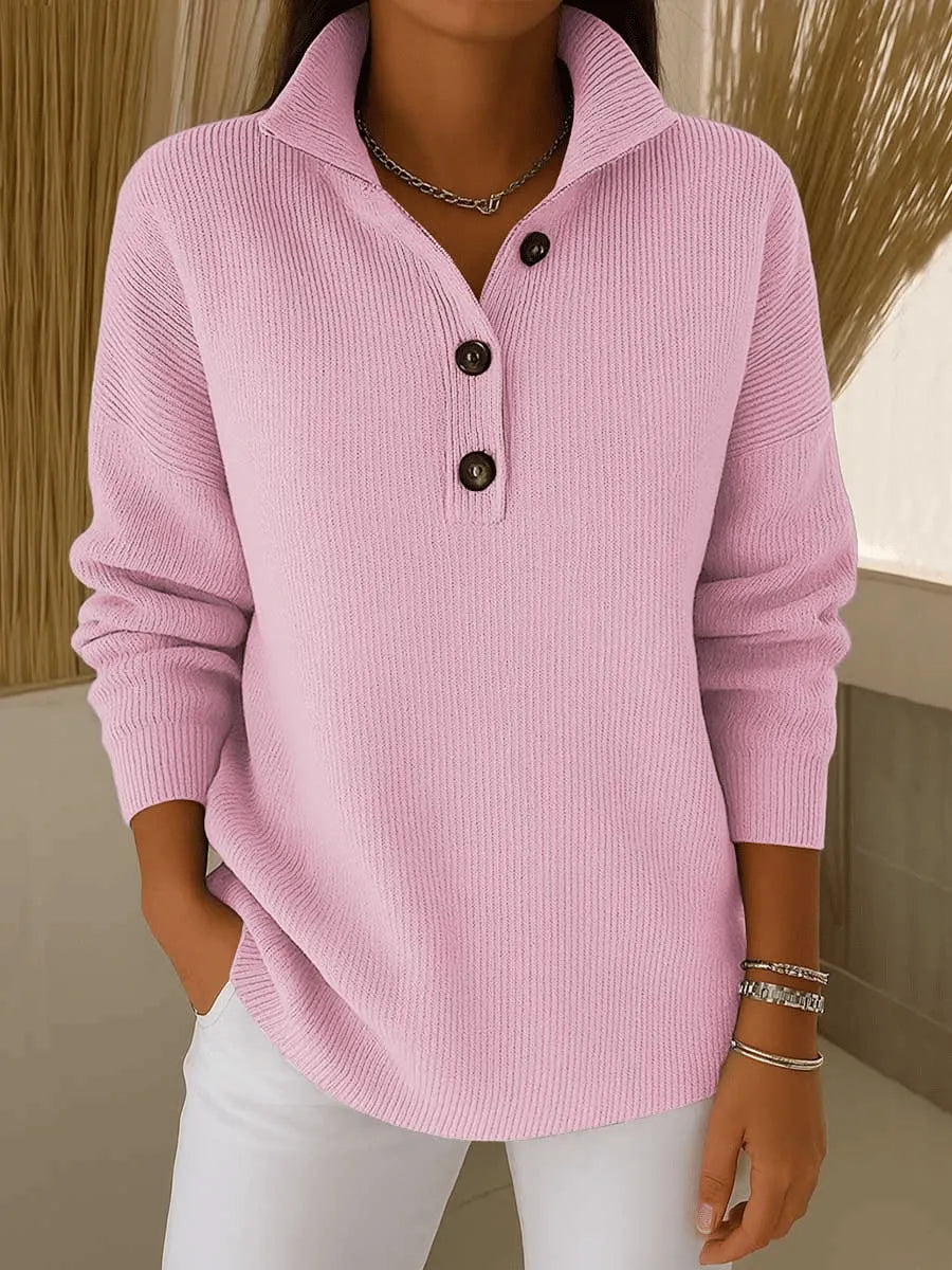 Eleanor | V-Neck Polo Collar Sweater