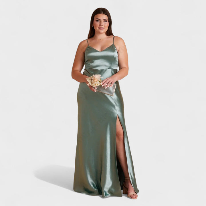 Tara - Long Satin Dress