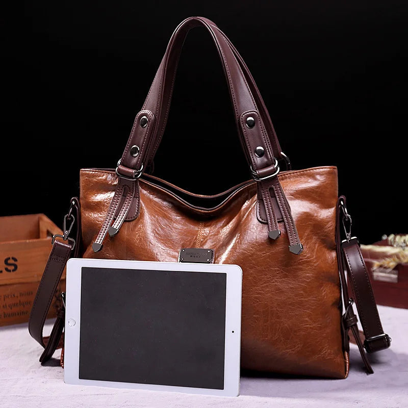 Leah - Women Refined Soft Leather Tote Bag