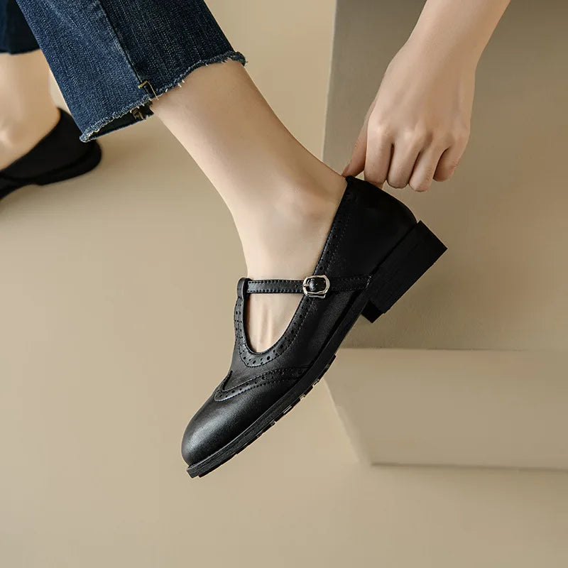 Johanna – Elegant Women's T-Strap Shoes