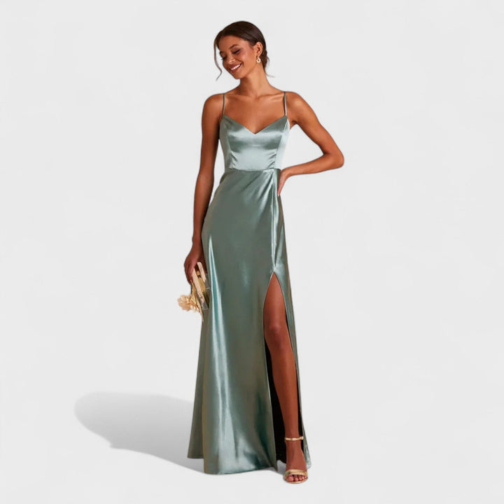 Tara - Long Satin Dress