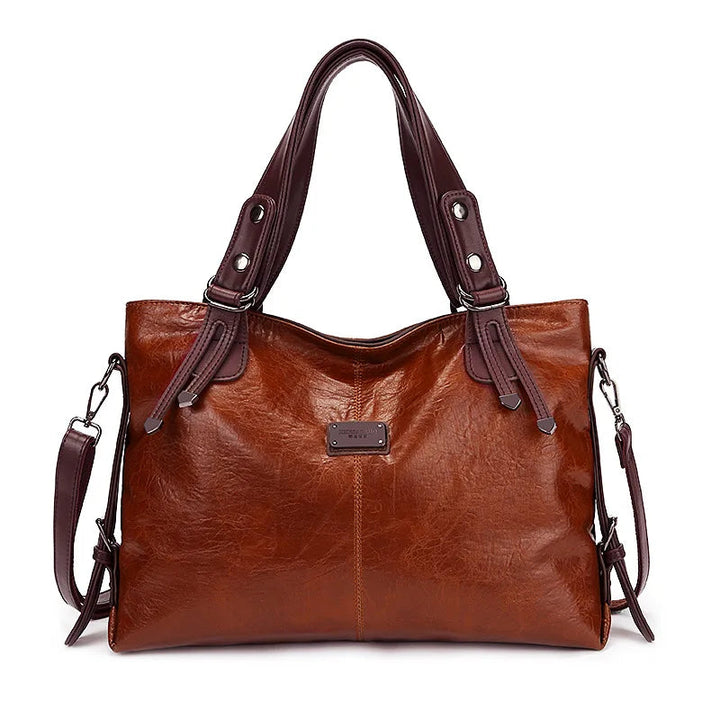 Leah - Women Refined Soft Leather Tote Bag