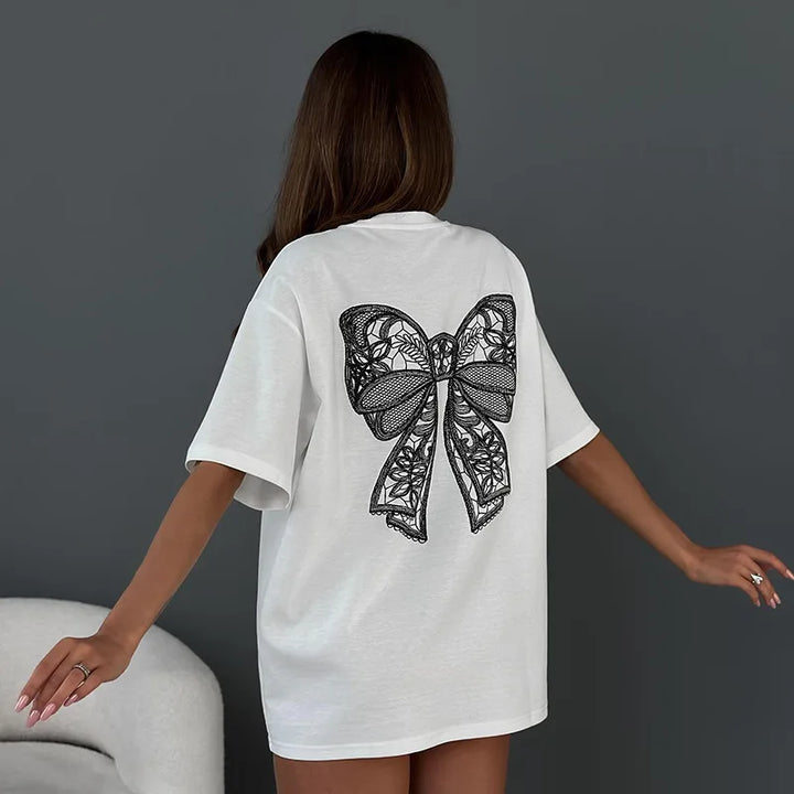 LAUREN - Women Cute & Comfy Bow Tee