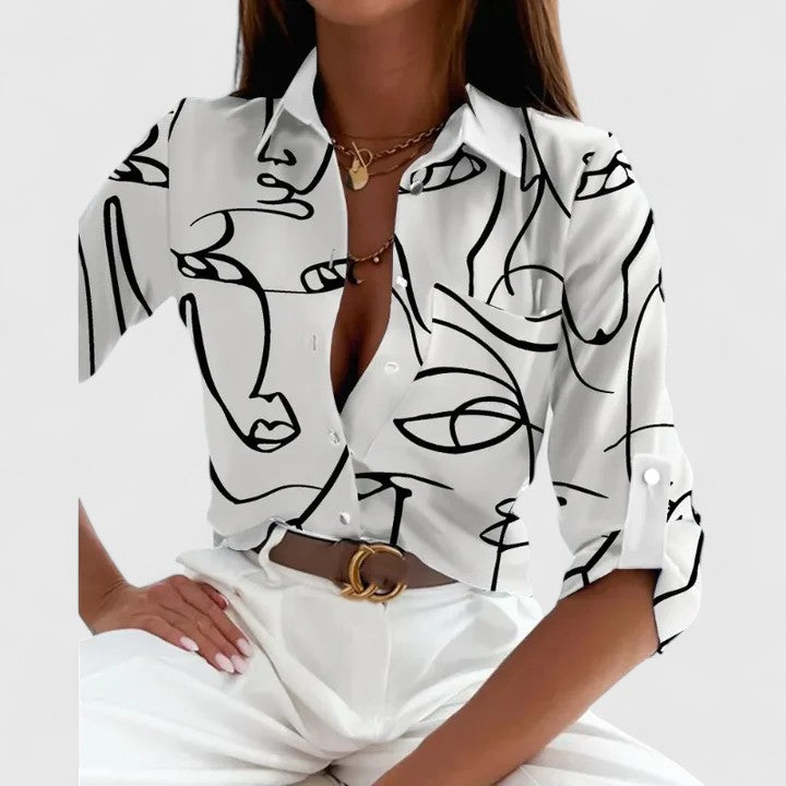 Bree - Elegant Long Sleeve Blouse