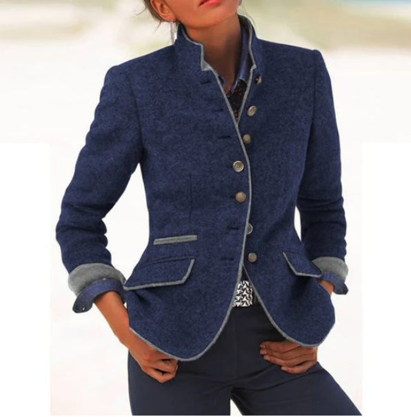Valéria - Elegant High Neck Cardigan