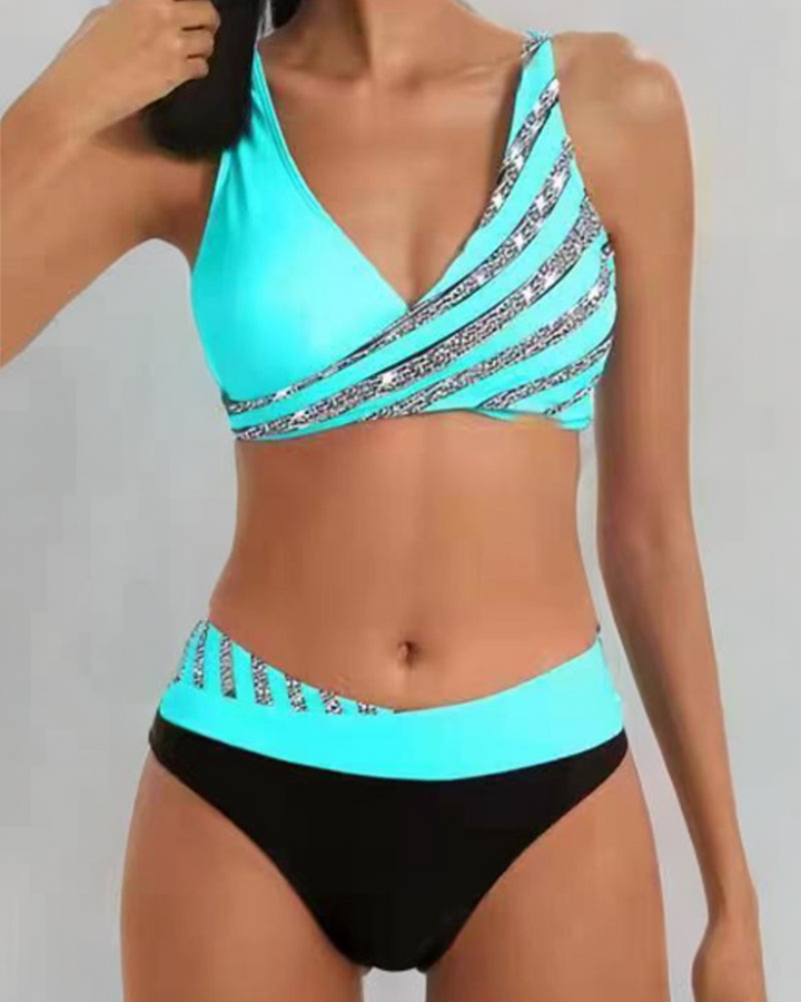 Mackenzie - Printed Bikini in Warm Tones