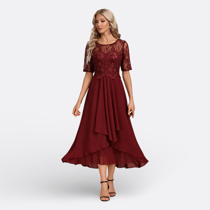 Dawn - Lace Dress with Short Sleeves