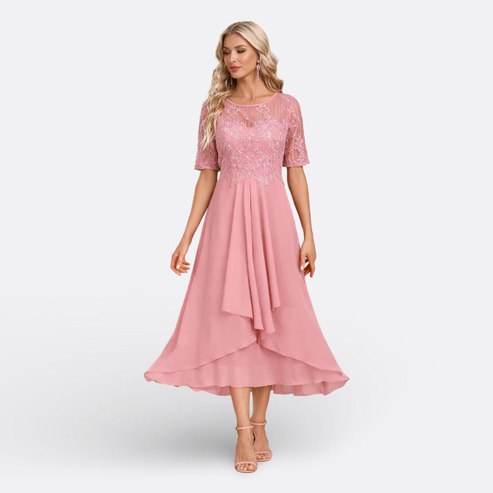 Dawn - Lace Dress with Short Sleeves