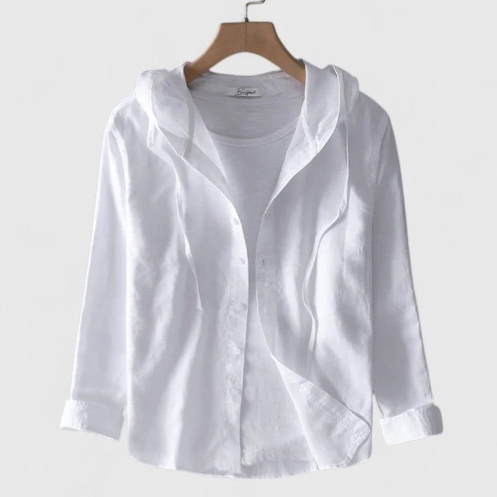 Kara - Elegant Hooded Blouse