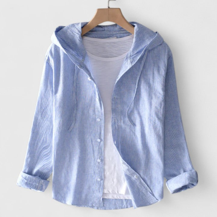 Kara - Elegant Hooded Blouse