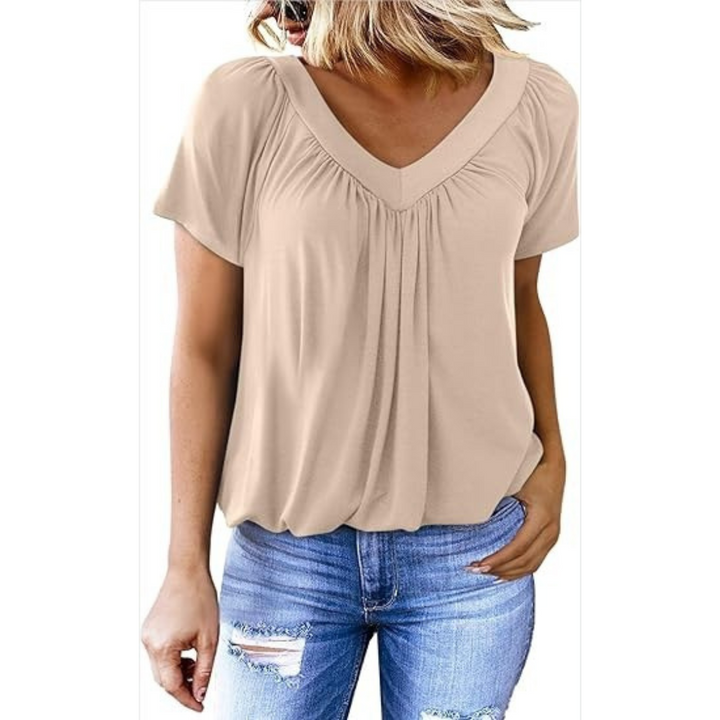AMARA - Women Casual V-Neck Top