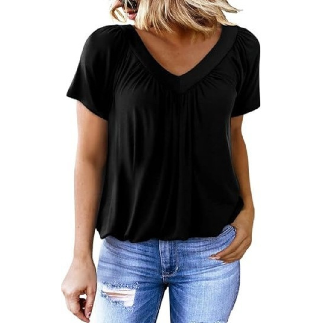 AMARA - Women Casual V-Neck Top