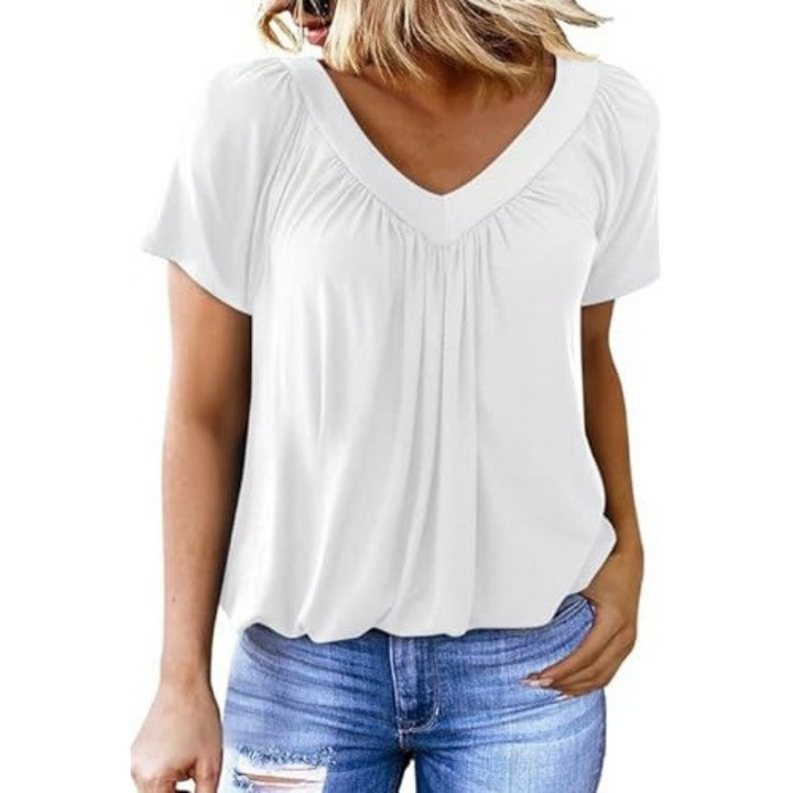 AMARA - Women Casual V-Neck Top