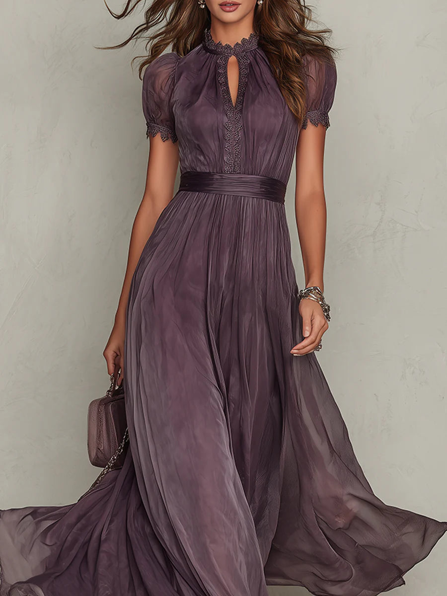 Samantha - Vintage Elegant Chiffon Maxi Dress