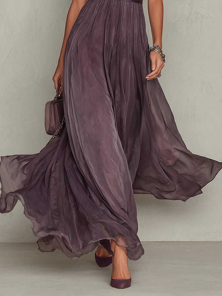 Samantha - Vintage Elegant Chiffon Maxi Dress