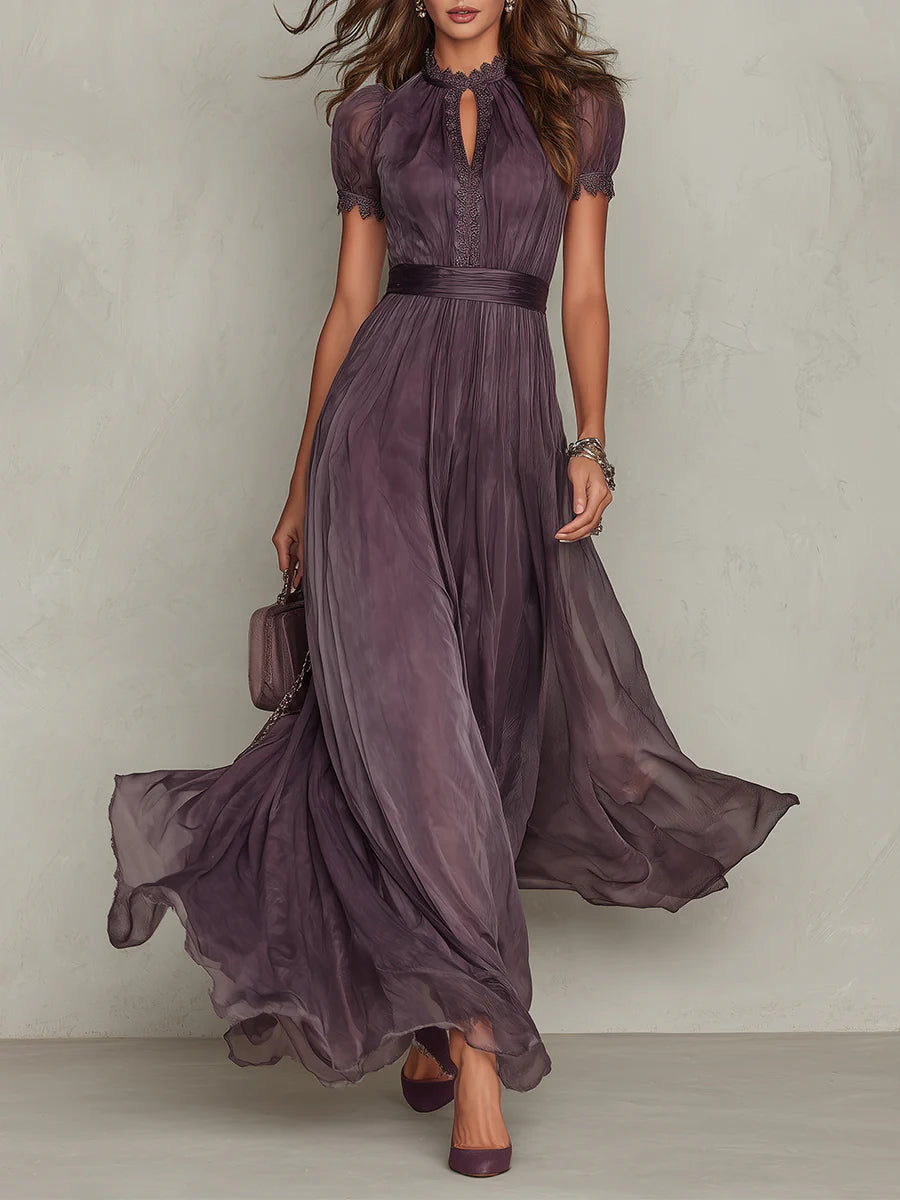 Samantha - Vintage Elegant Chiffon Maxi Dress